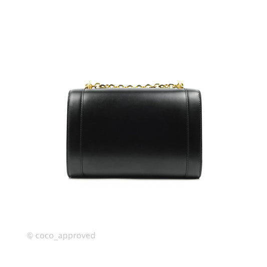 Celine Chain Bag Triomphe in Black Calfskin