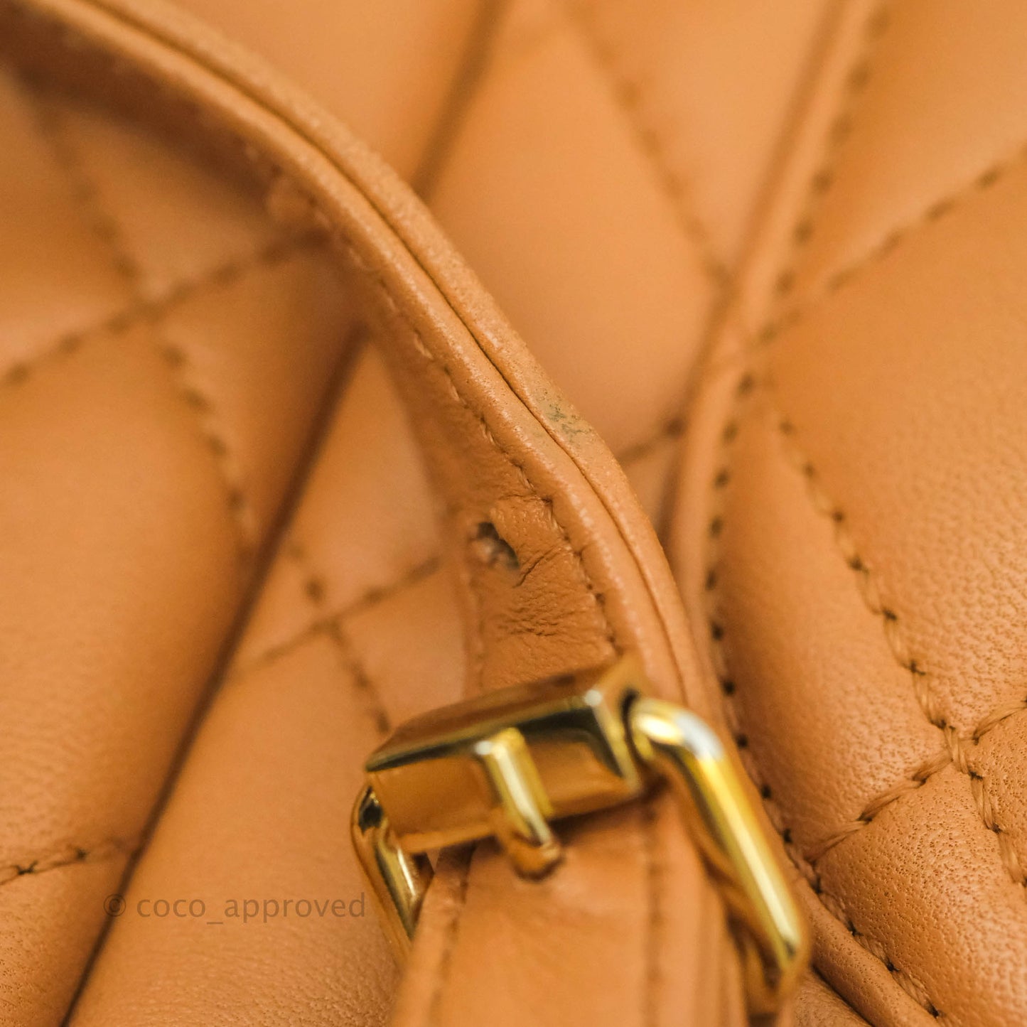 Chanel Quilted Small Urban Spirit Backpack Caramel Dark Beige Calfskin Gold Hardware
