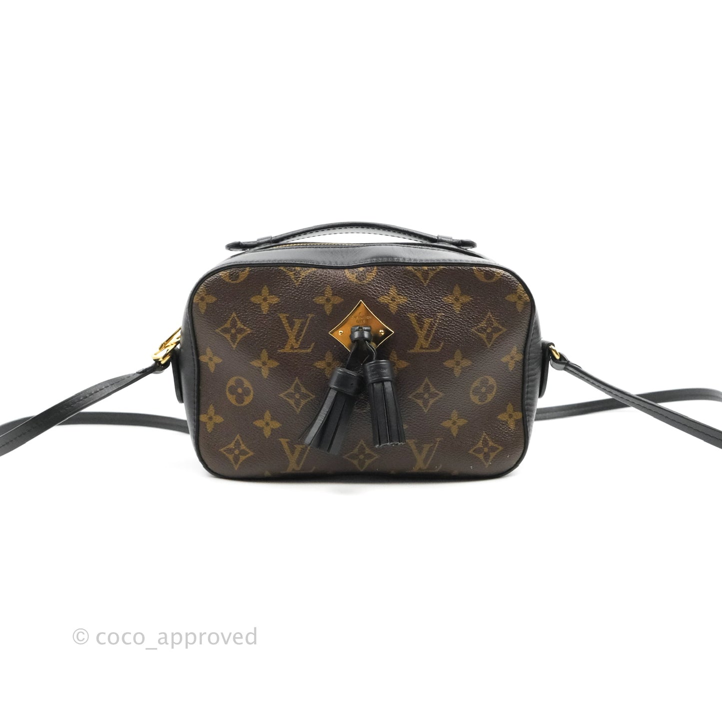 Louis Vuitton Saintonge Crossbody Bag Monogram Black