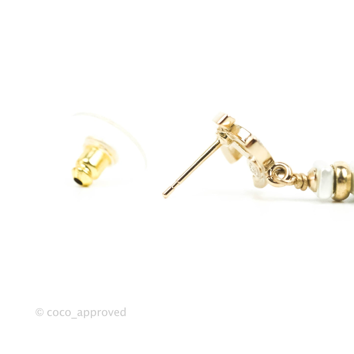 Chanel Crystal CC Perfume Bottle Drop Earrings 22S