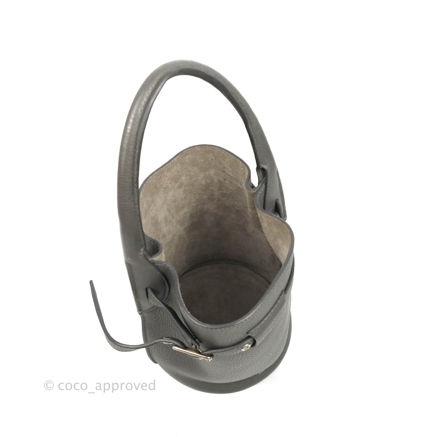 Celine Big Bag Nano Bucket Grey Grained Calfskin