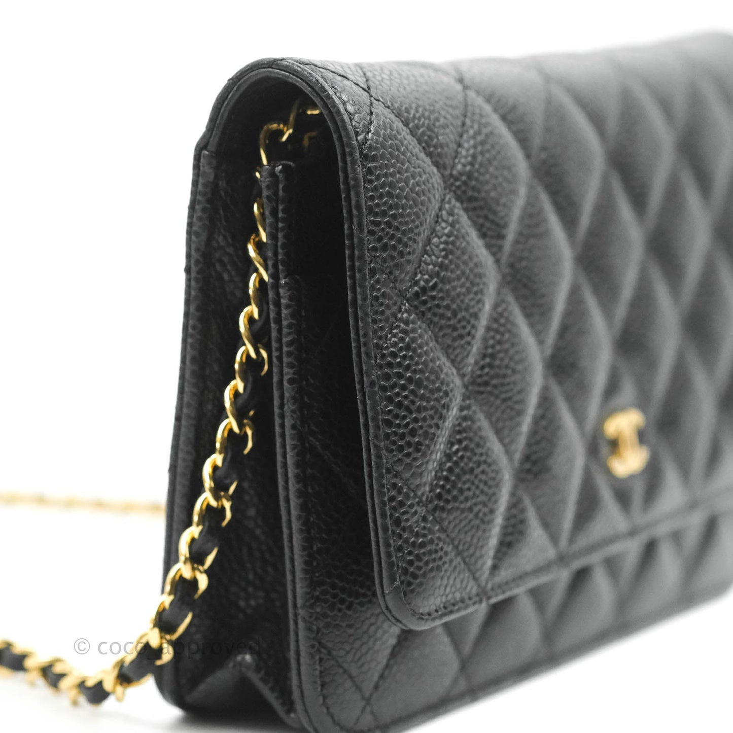 Chanel Quilted Classic WOC Black Caviar Gold Hardware