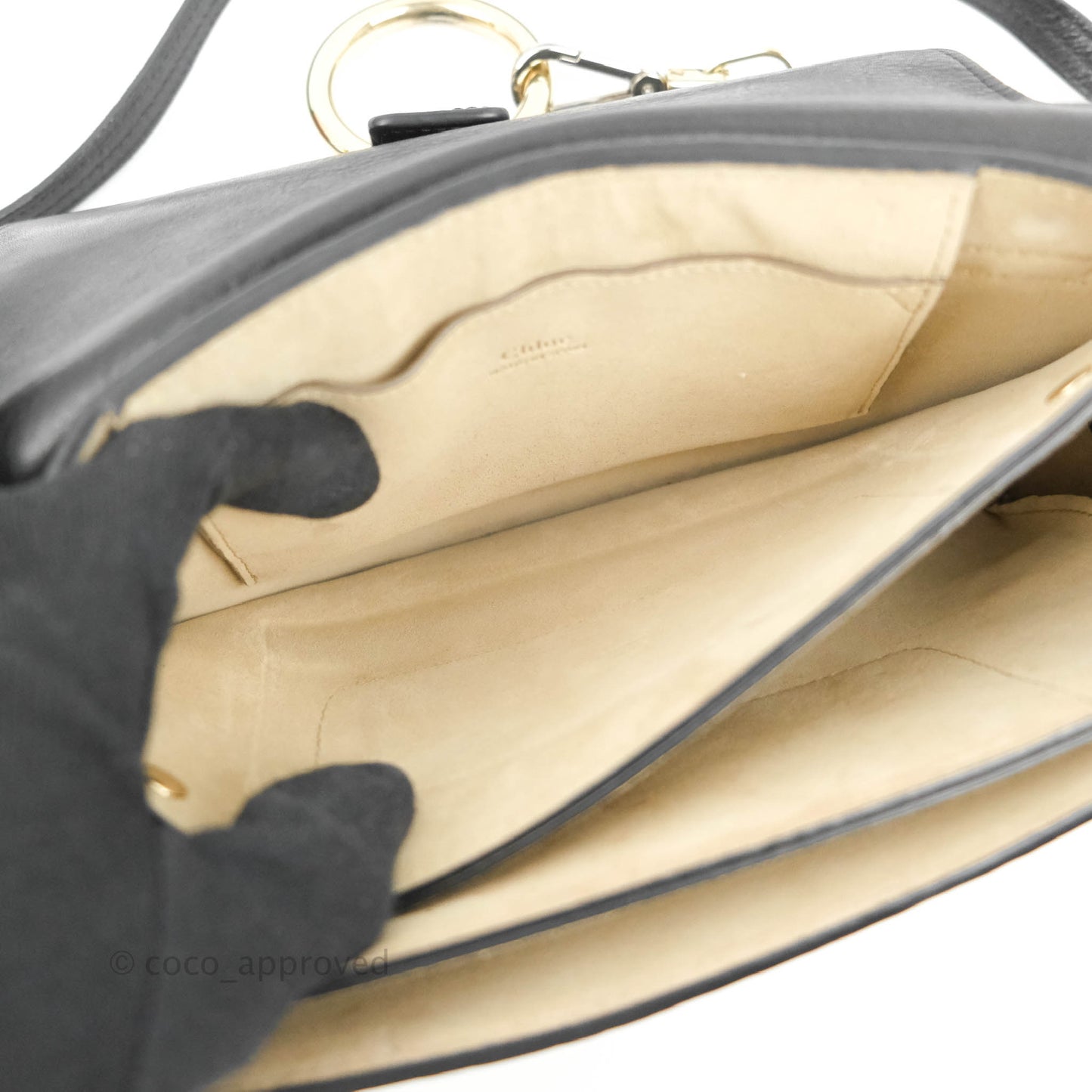 Chloe Small Faye Shoulder Bag Quilted Black Calfskin