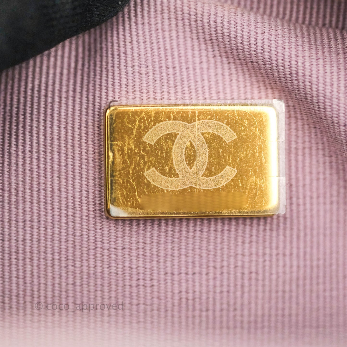 Chanel Quilted My Perfect Camera Case Iridescent Pink Caviar Aged Gold Hardware