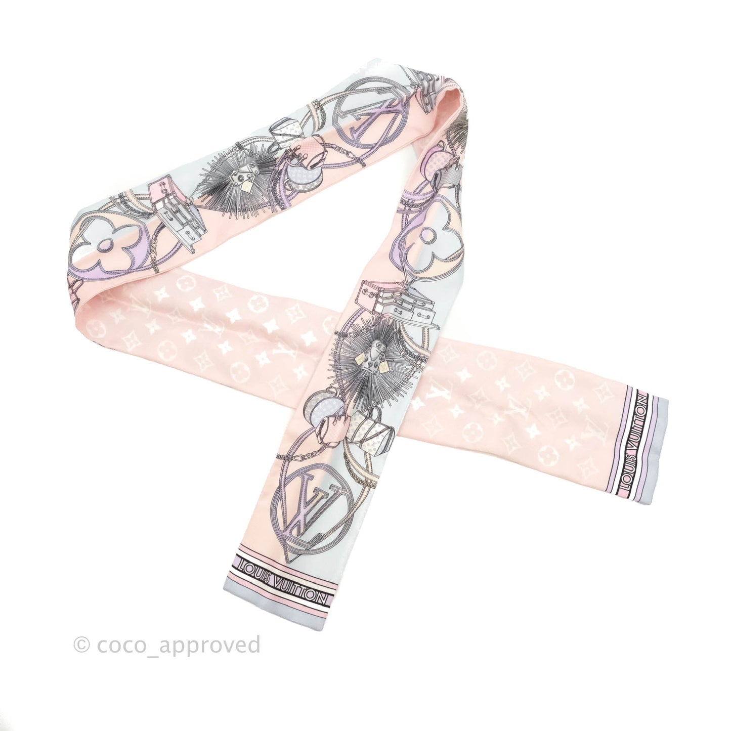 Louis Vuitton All In LV Bandeau Silk Twilly Rose