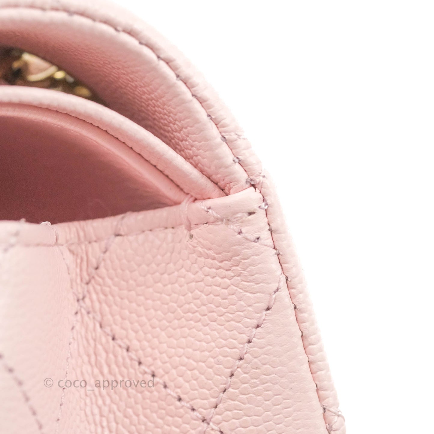Chanel Classic Small S/M Flap Pink Caviar Gold Hardware 22S