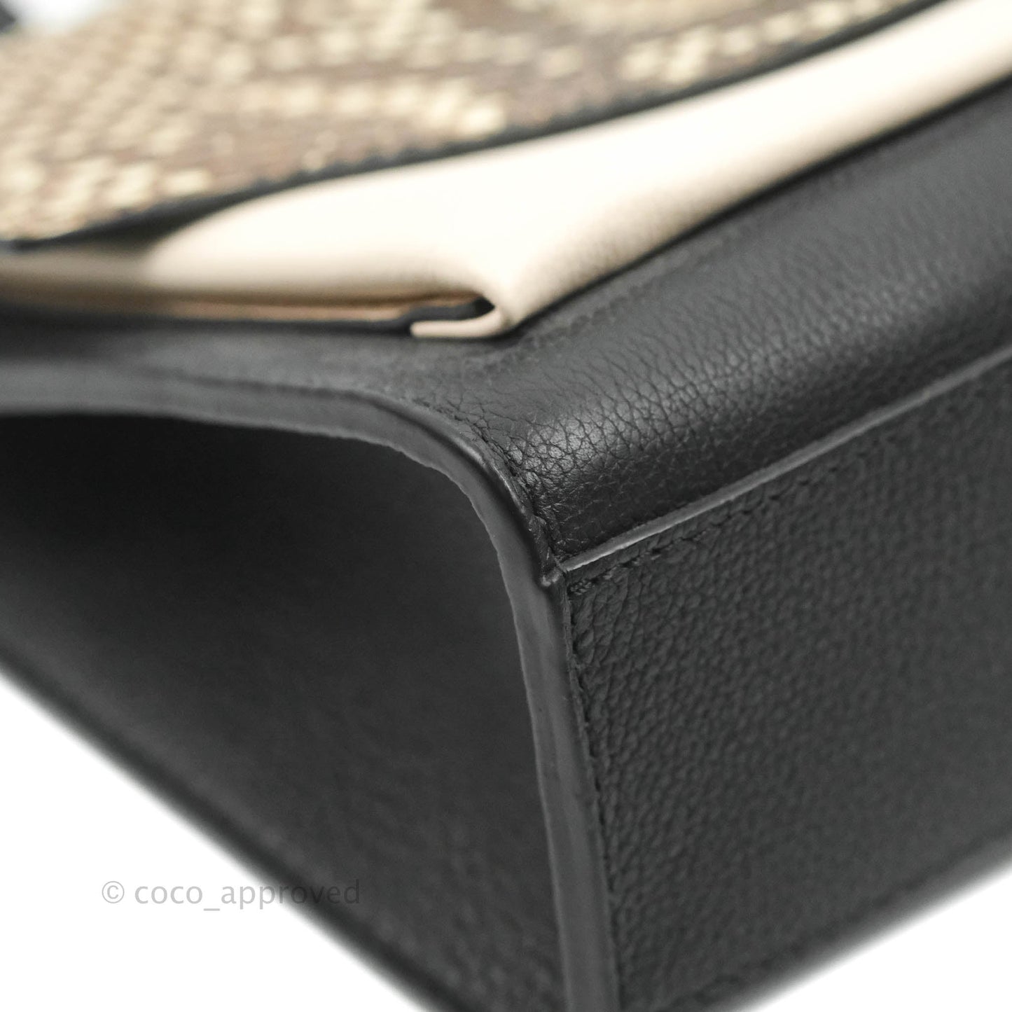 Louis Vuitton  My Lockme Chain Bag BB Black Brown Python Calfskin