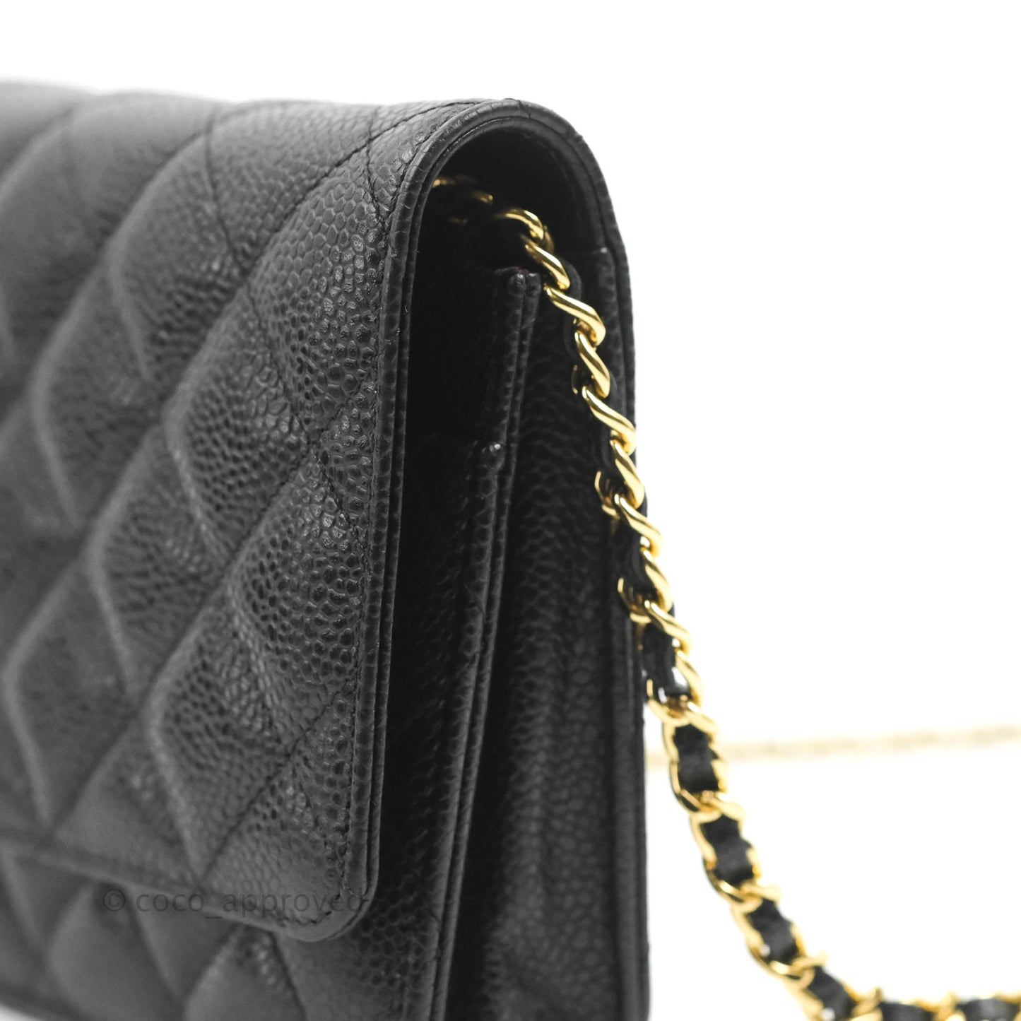 Chanel Quilted Classic WOC Black Caviar Gold Hardware