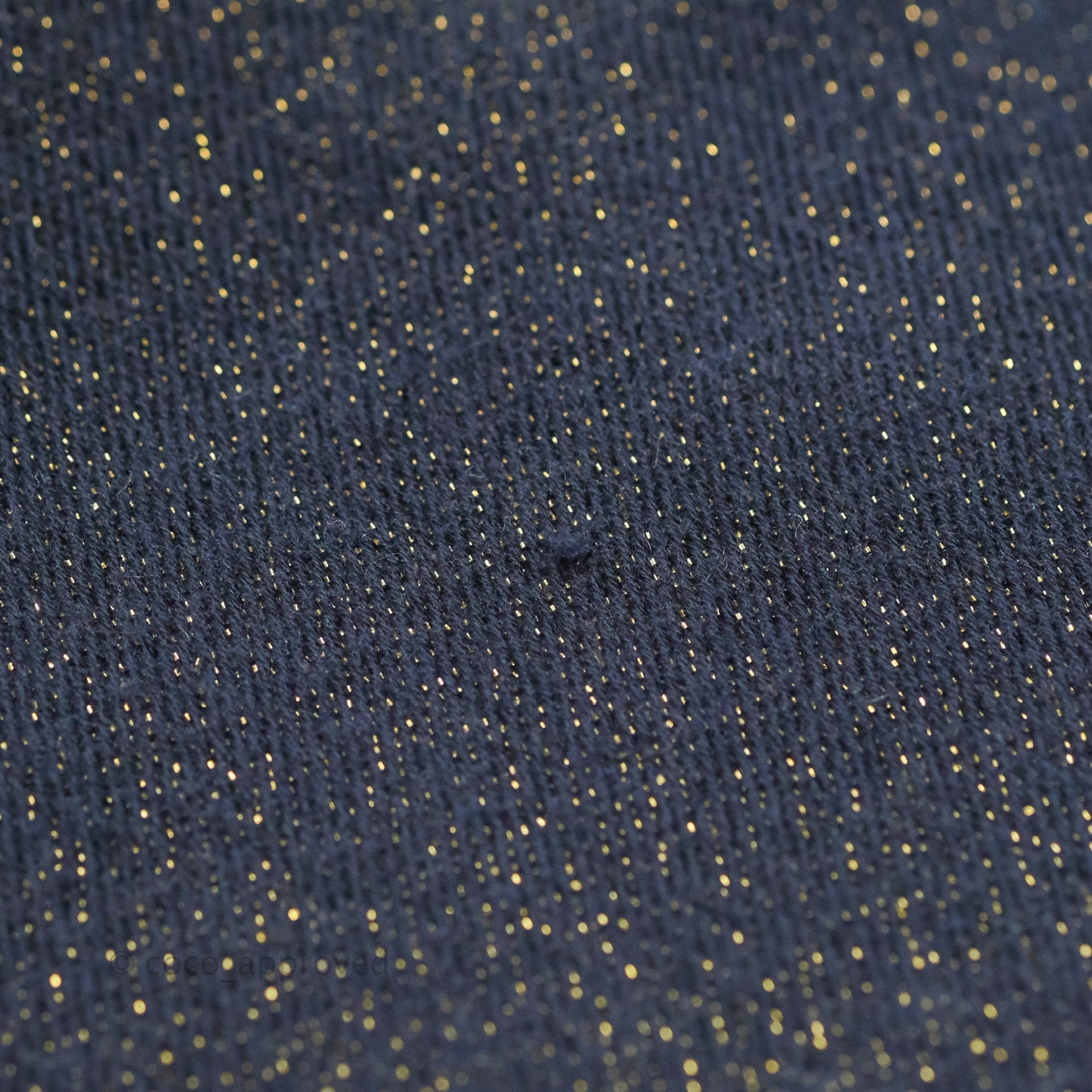 Chanel Canvas Large Deauville Tote Navy Glittery Gold Logo 19B