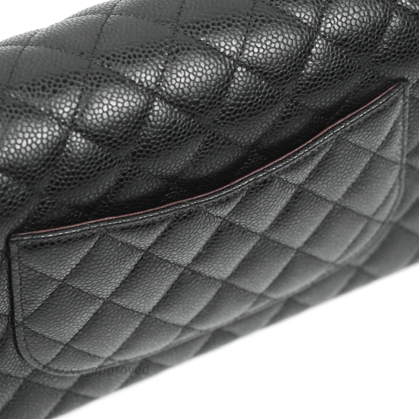 Chanel Classic M/L Medium Flap Quilted Black Caviar Gold Hardware