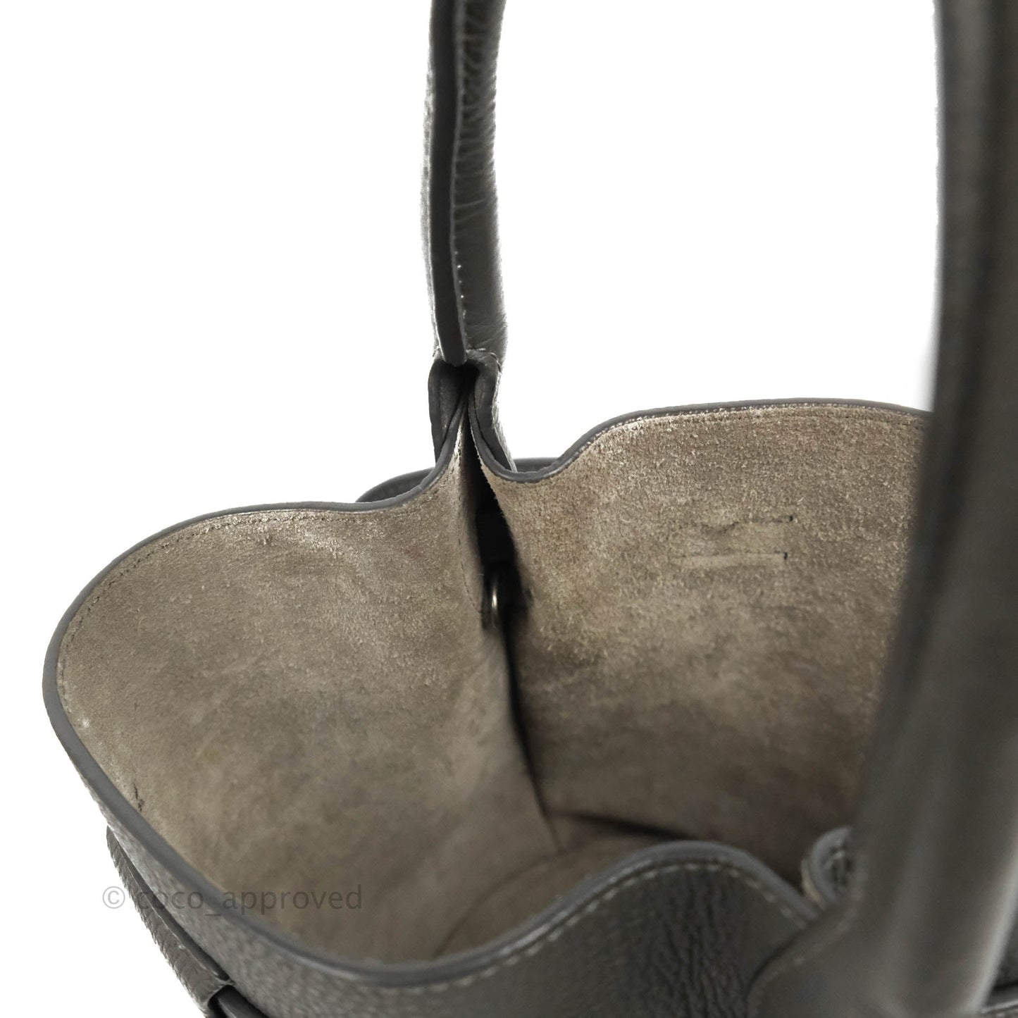 Celine Big Bag Nano Bucket Grey Grained Calfskin