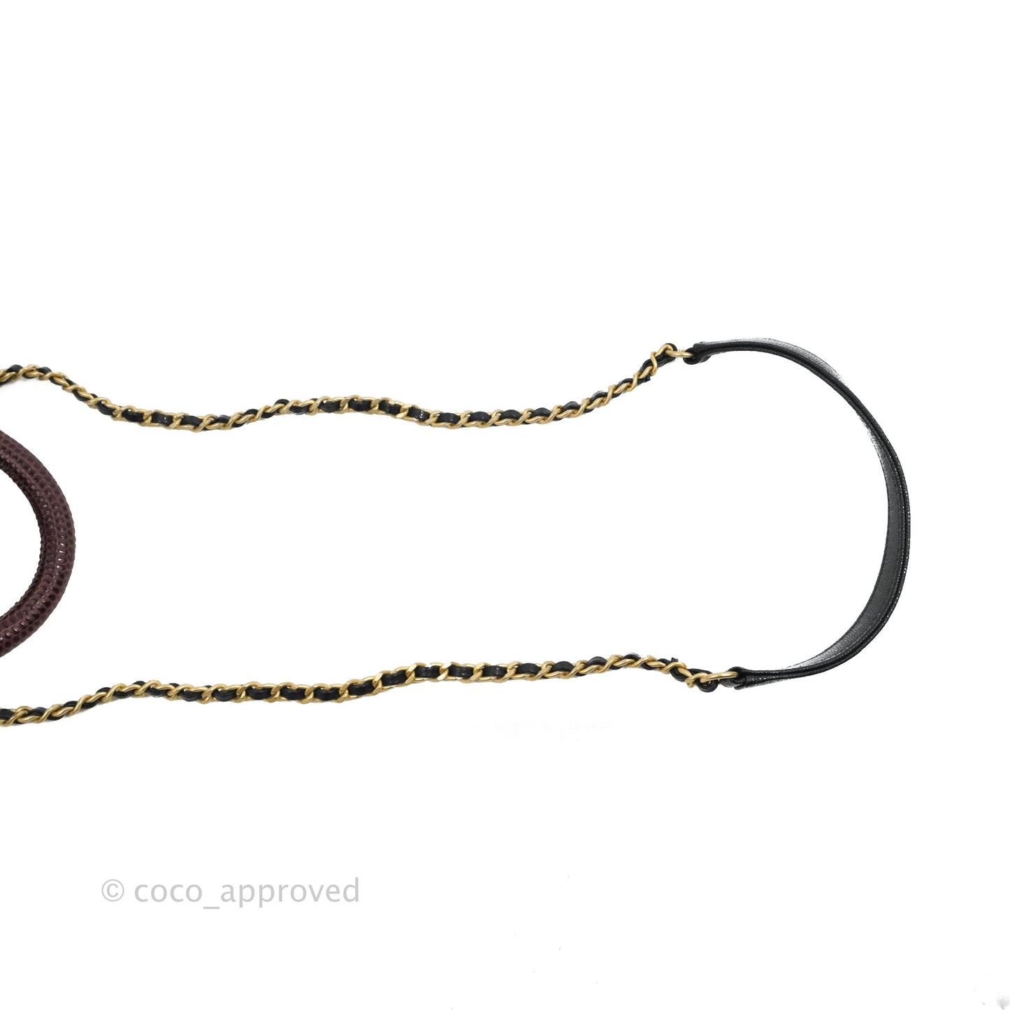 Chanel Small Coco Handle Quilted Black Caviar Aged Gold Hardware Lizard Handle