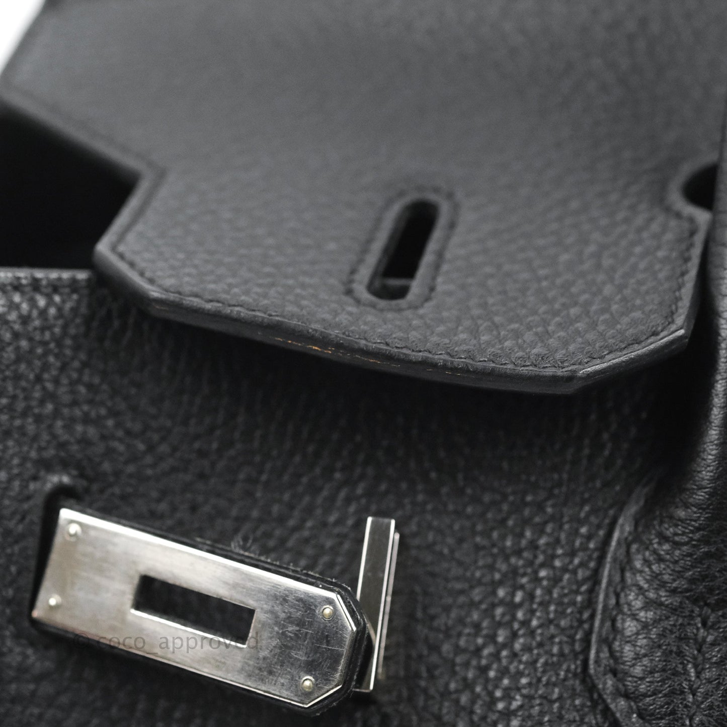 Hermès Retourne Birkin 35 Black Togo Palladium Hardware