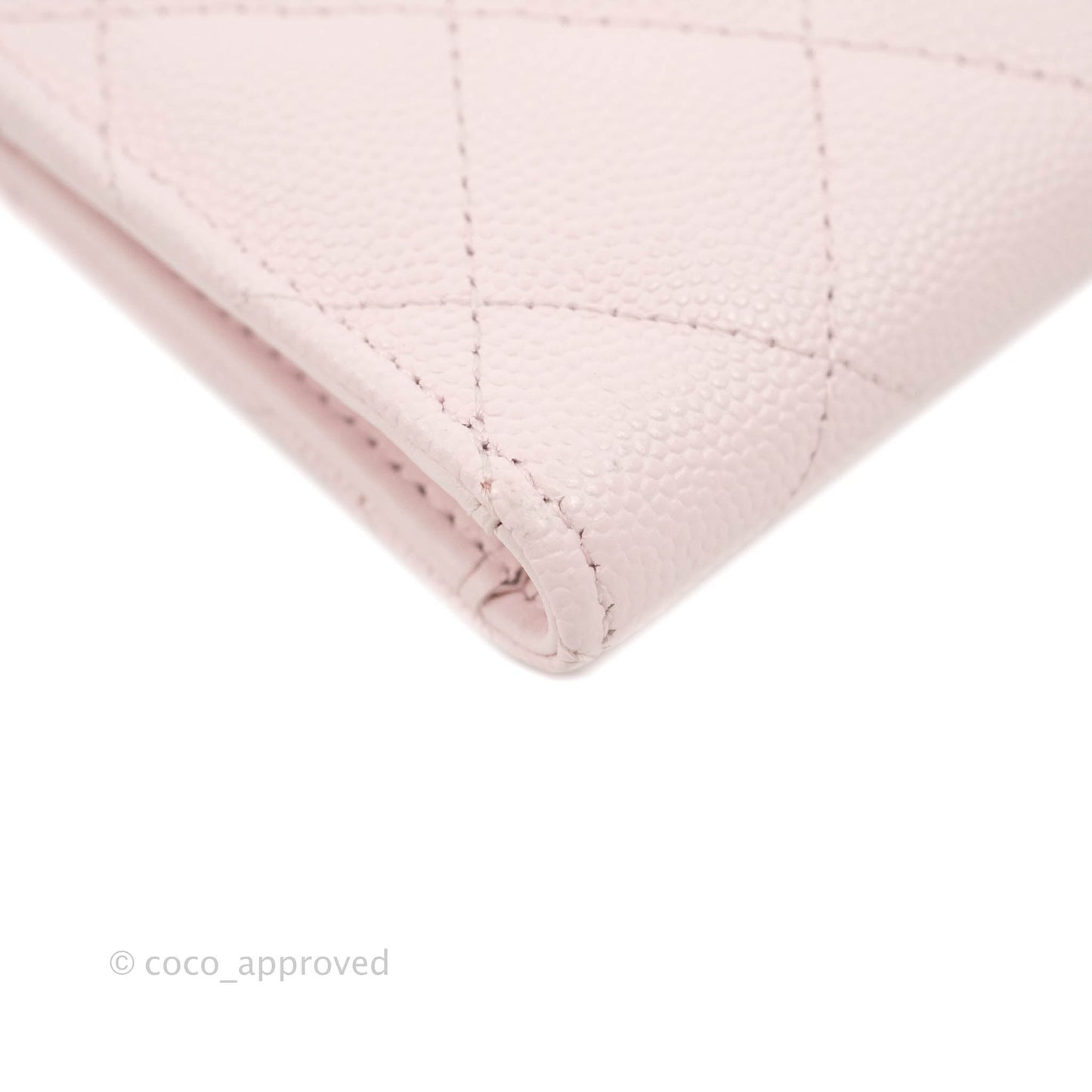 Chanel Folded Double Zip Coin Case Card Pink Caviar Gold Hardware