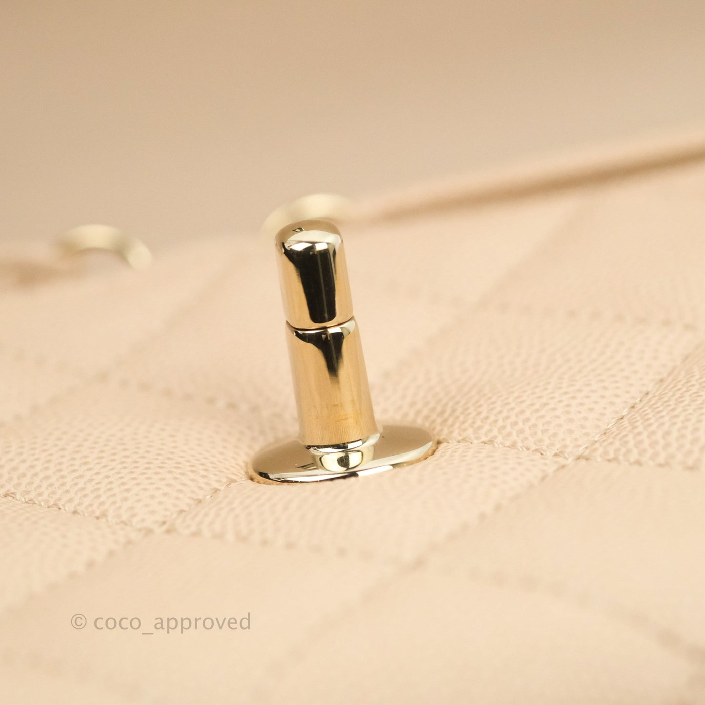Chanel Quilted Medium Business Affinity Flap Light Beige Caviar Gold Hardware