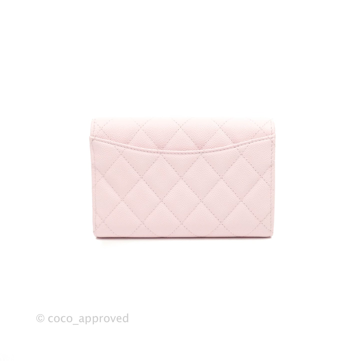 Chanel Quilted Medium Flap Wallet Pink Caviar Gold Hardware
