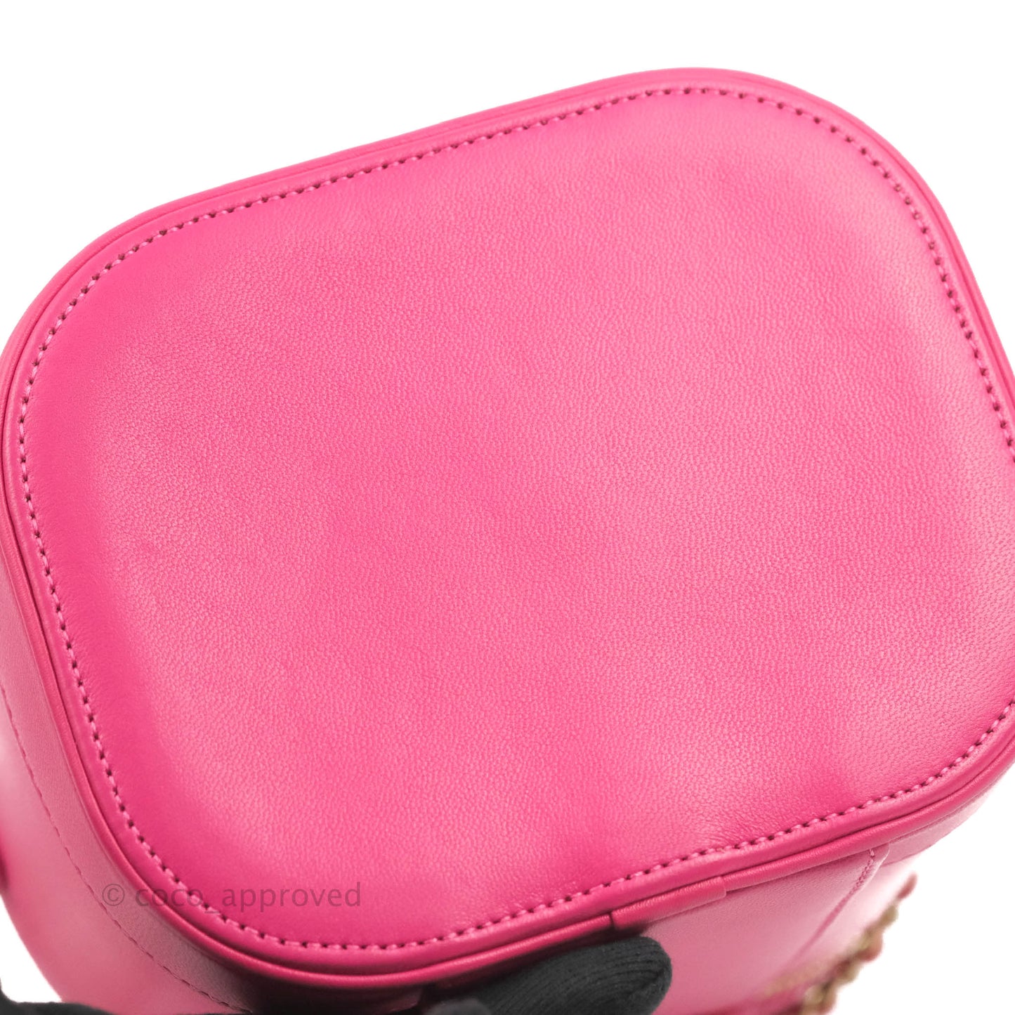 Chanel CC Mania Vanity Case Pink Lambskin Gold Hardware