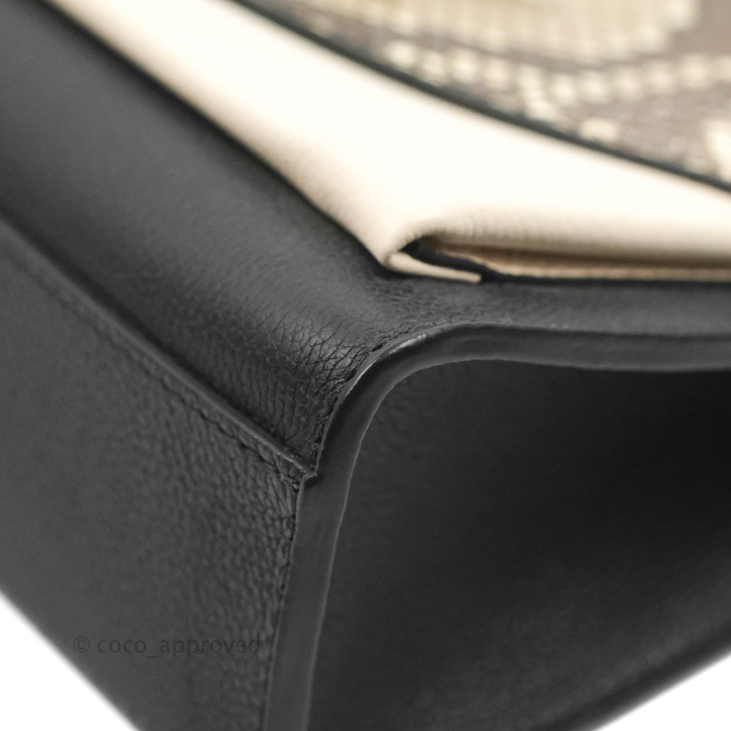 Louis Vuitton  My Lockme Chain Bag BB Black Brown Python Calfskin