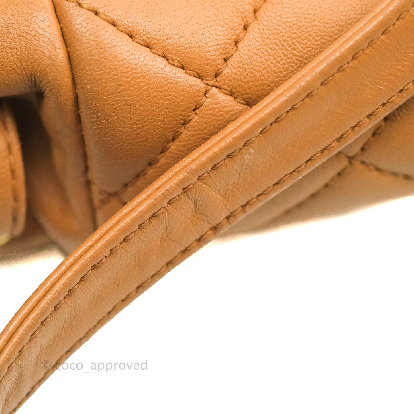 Chanel Quilted Small Urban Spirit Backpack Caramel Dark Beige Calfskin Gold Hardware