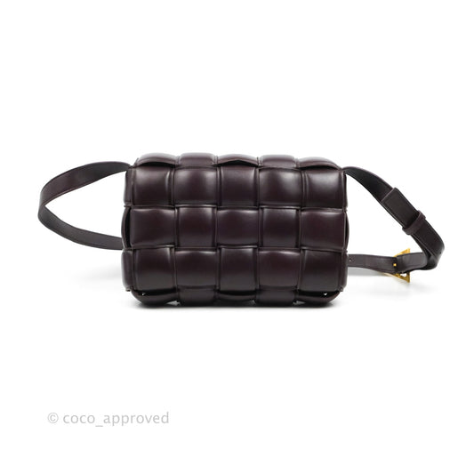 Bottega Veneta Padded Cassette Shoulder Bag Grape Lambskin Gold Hardware