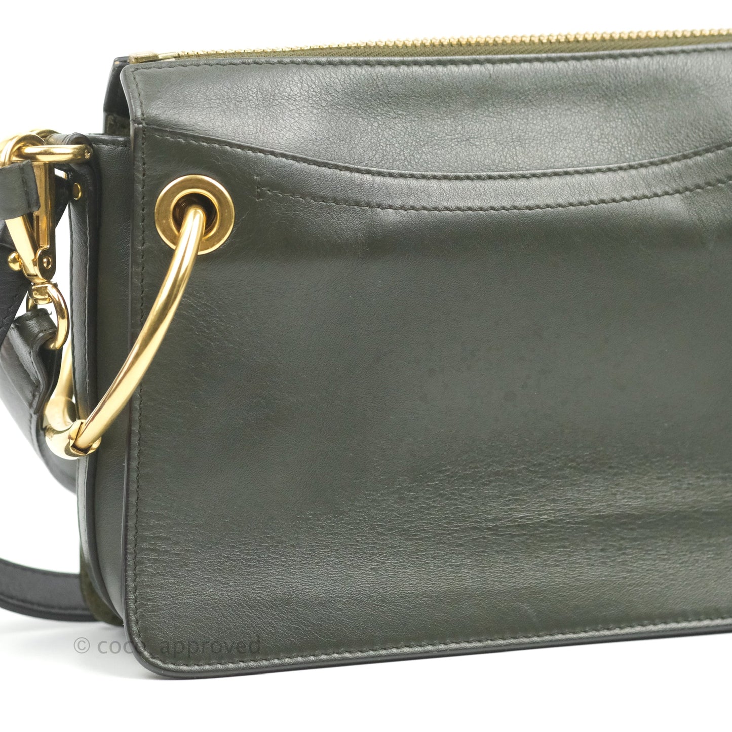 Chloe Small Roy Bag Army Green Calfskin Gold Hardware