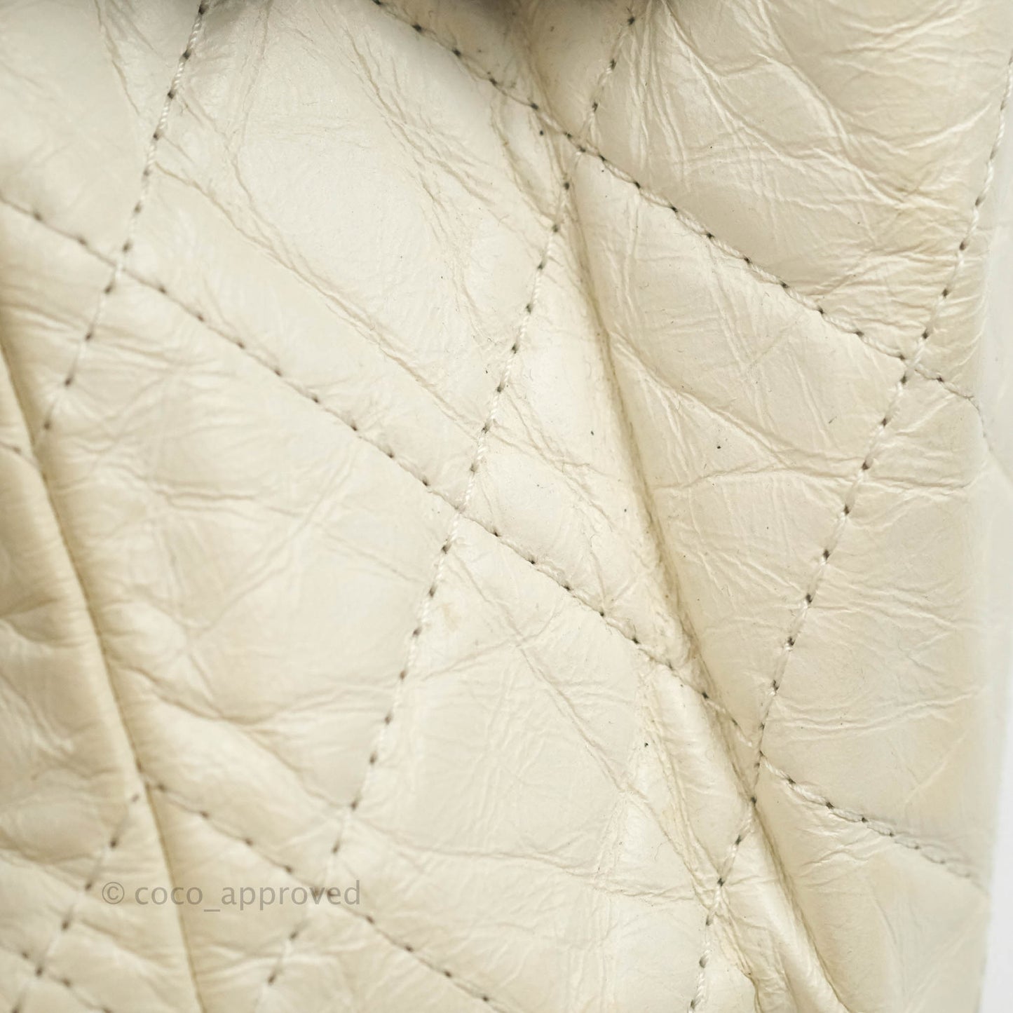 Chanel Small Gabrielle Backpack White Black Aged Calfskin