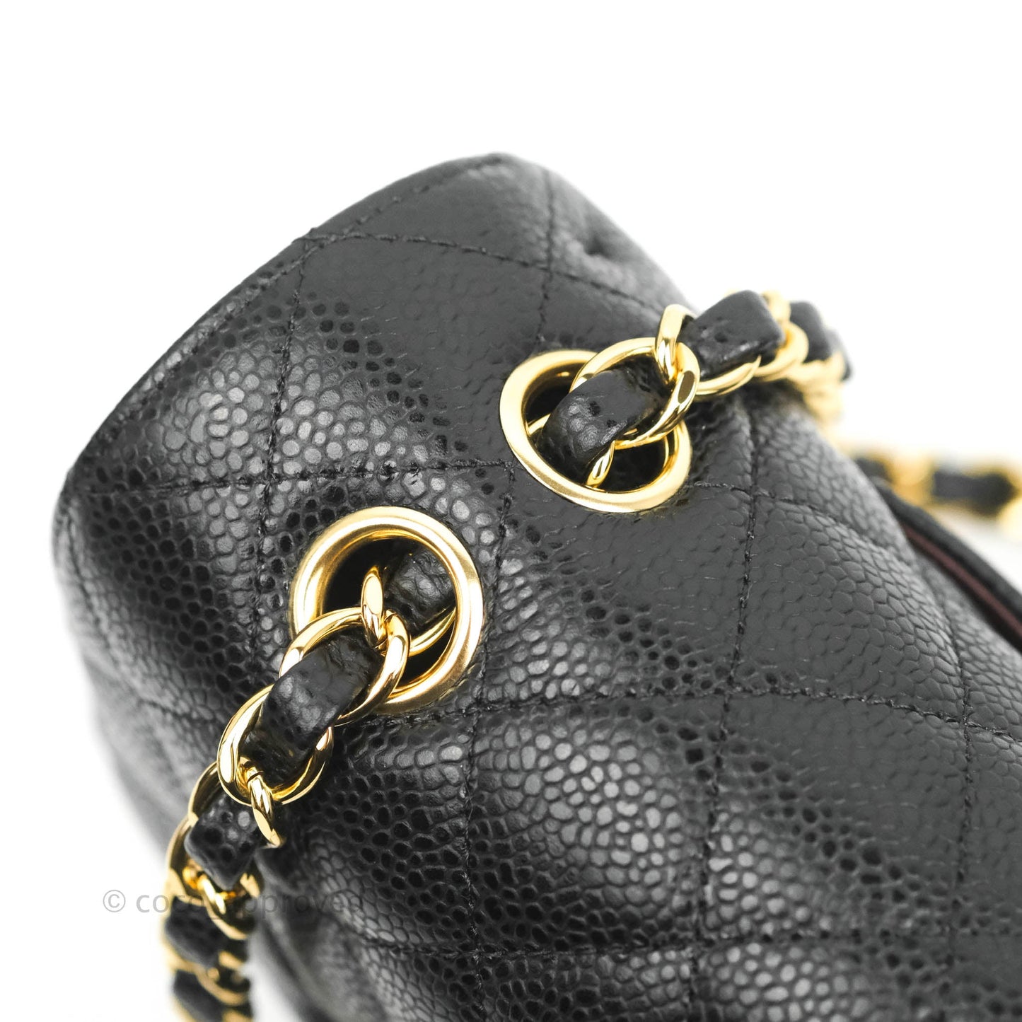 Chanel Classic M/L Medium Flap Quilted Black Caviar Gold Hardware