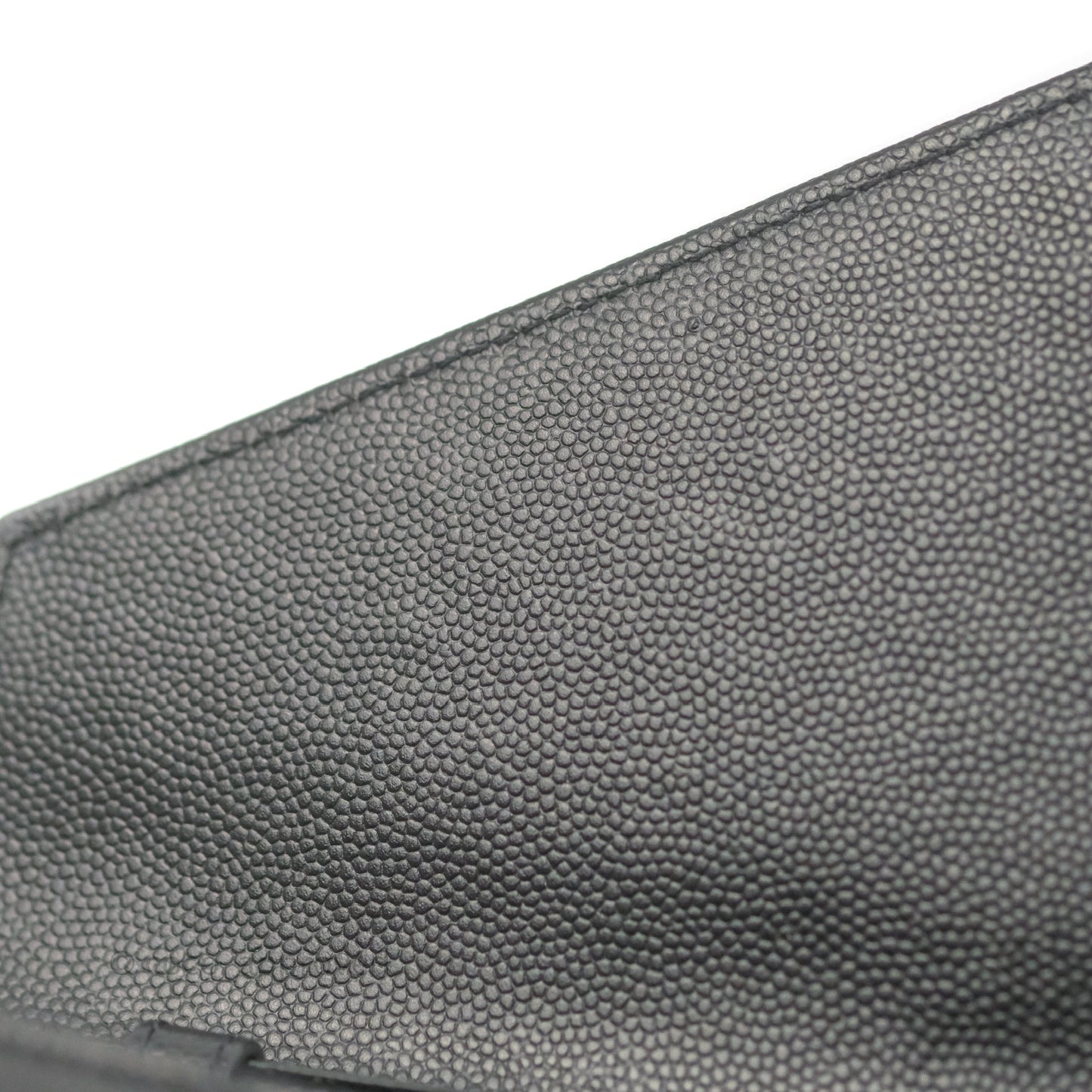Saint Laurent Wallet on Chain Large Black Grained Leather Gold Hardware