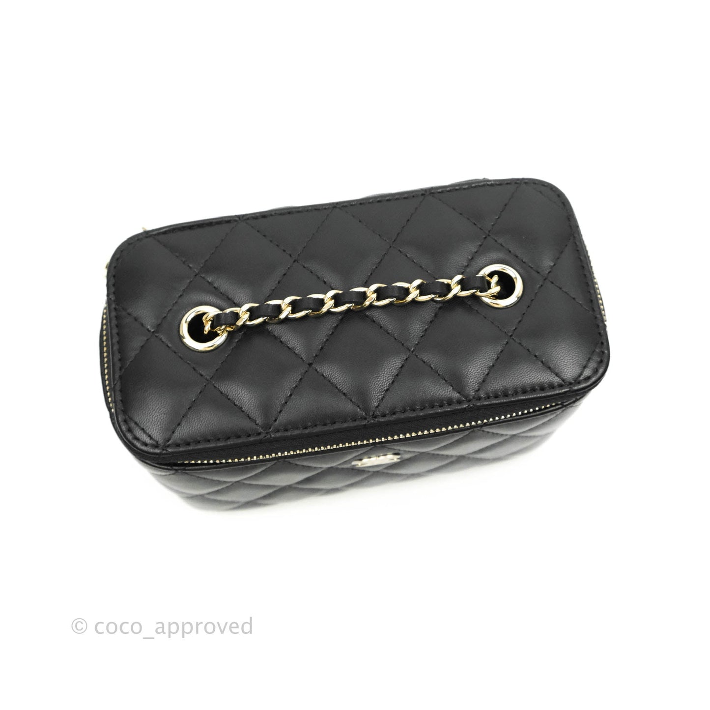 Chanel Vanity with Classic Chain Black Lambskin Gold Hardware