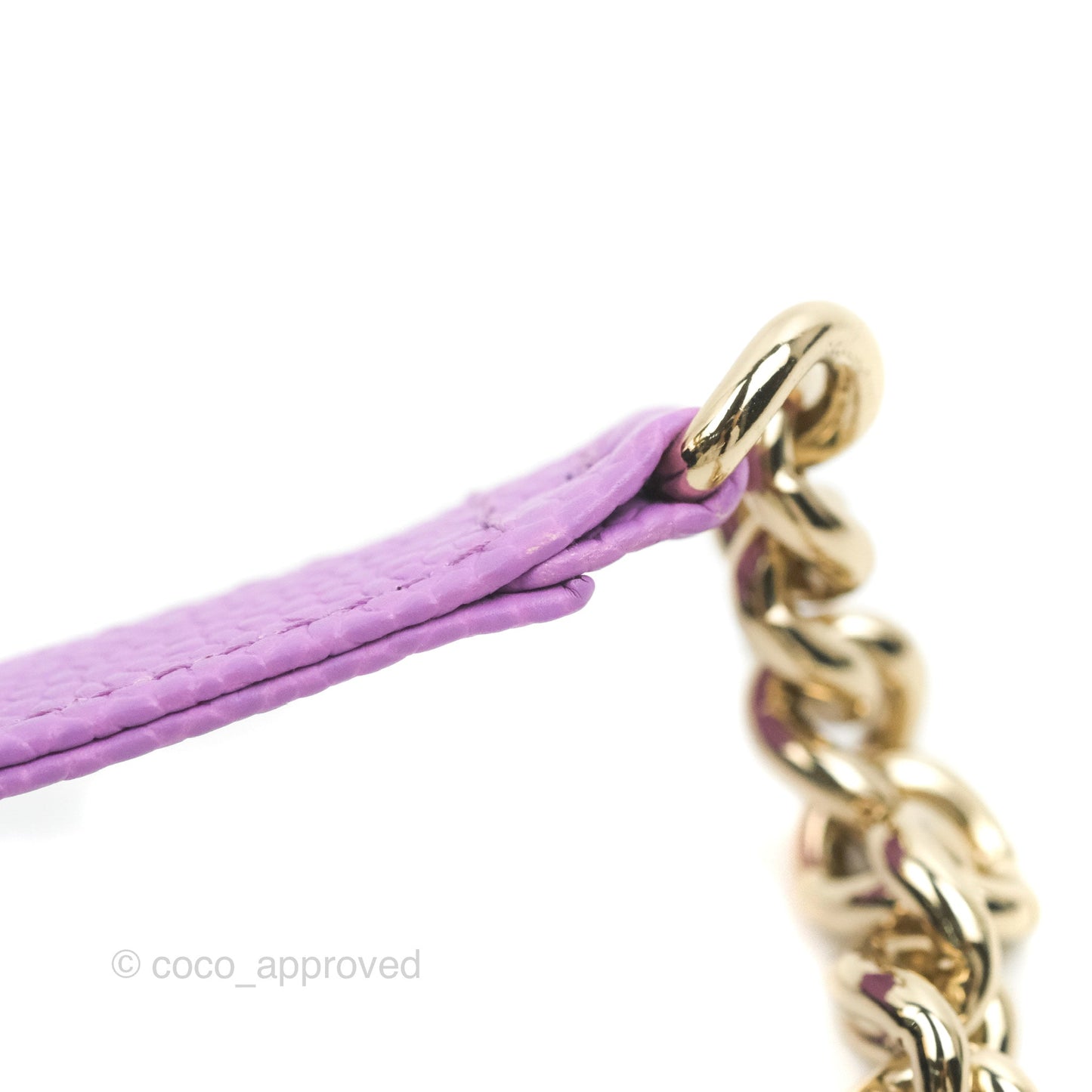 Chanel Quilted Boy Wallet on Chain WOC Purple Caviar Gold Hardware