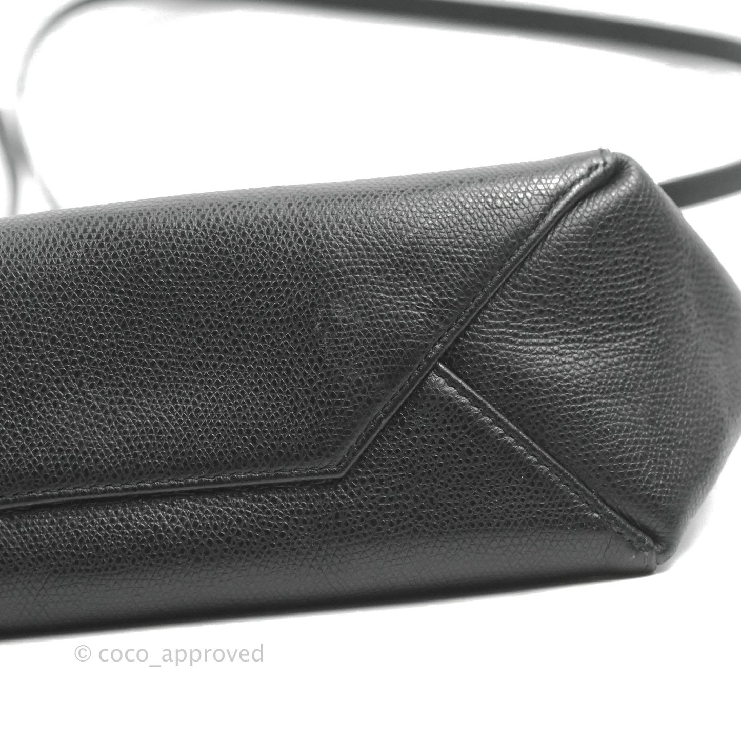 Celine Small Vertical Cabas Tote Grained Calfskin Black Silver Hardware