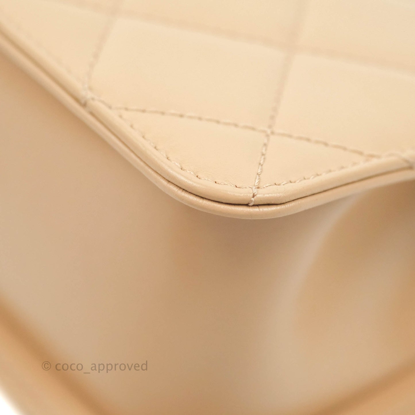 Chanel Quilted Mini Perfect Fit Adjustable Beige Calfskin Gold Hardware 21A