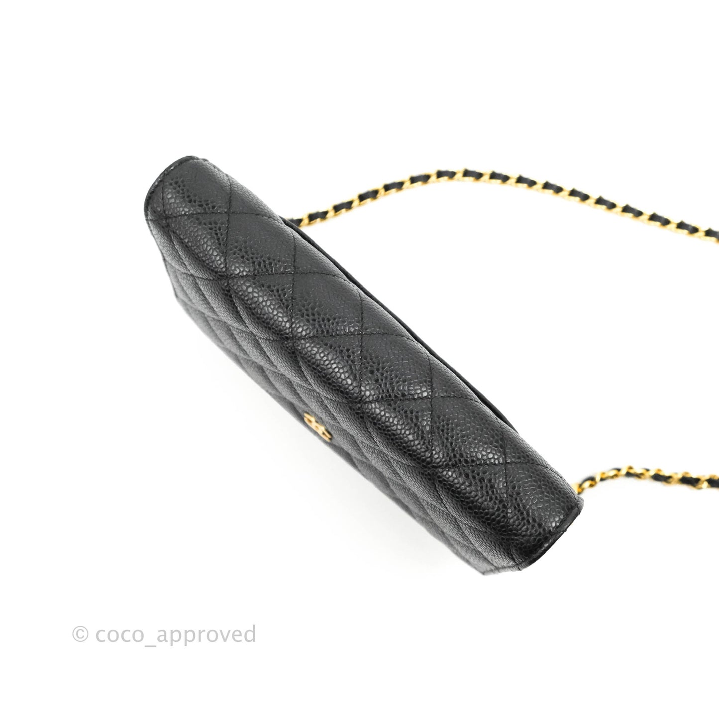 Chanel Quilted Classic WOC Black Caviar Gold Hardware