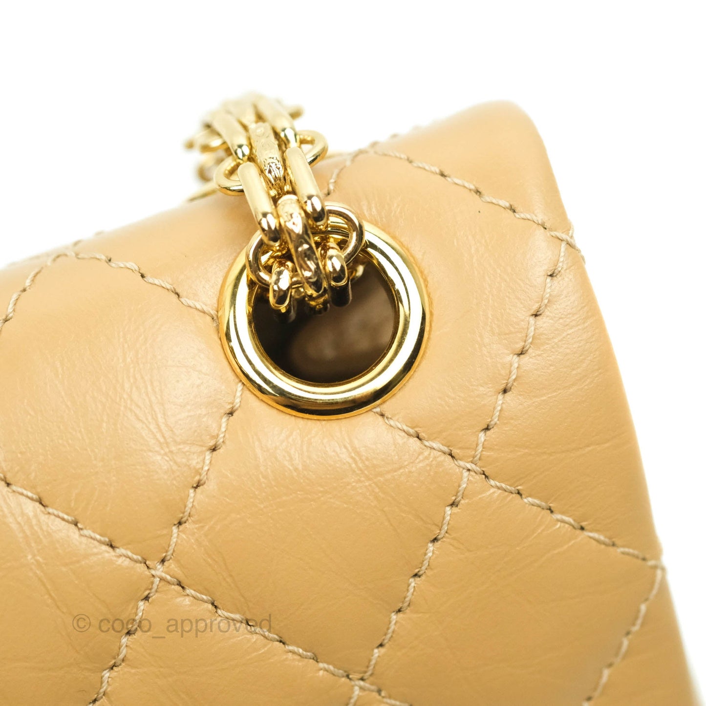 Chanel Mini Reissue 224 Dark Beige Aged Calfskin Gold Hardware