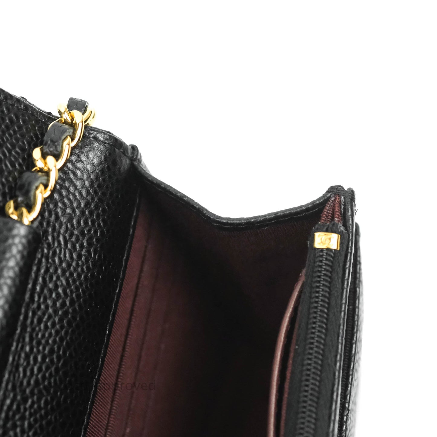 Chanel Quilted WOC Black Caviar Gold Hardware
