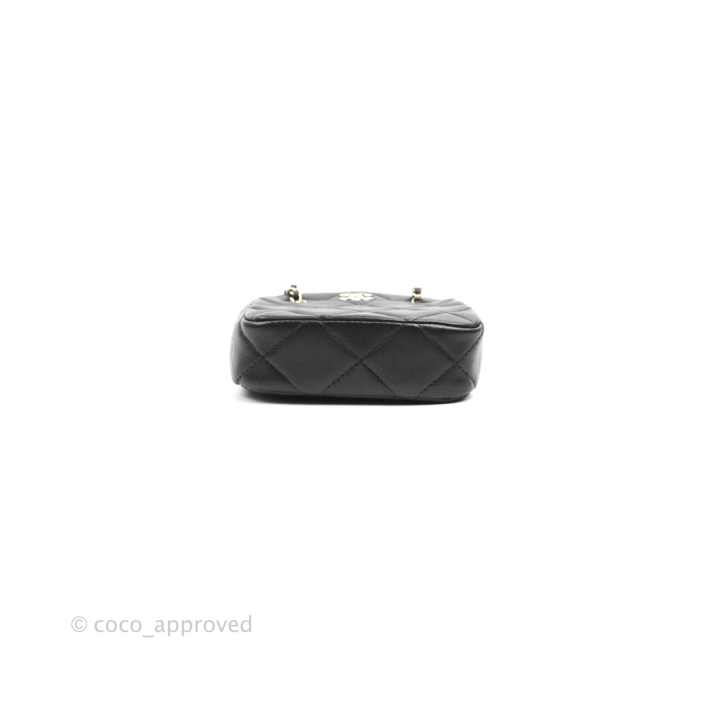 Chanel Mini Clutch With Chain Black Lambskin Gold Hardware 22C