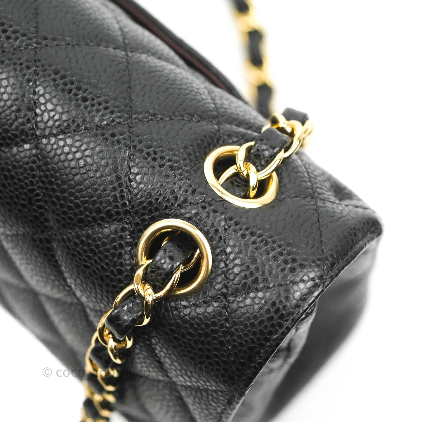 Chanel Classic M/L Medium Flap Quilted Black Caviar Gold Hardware