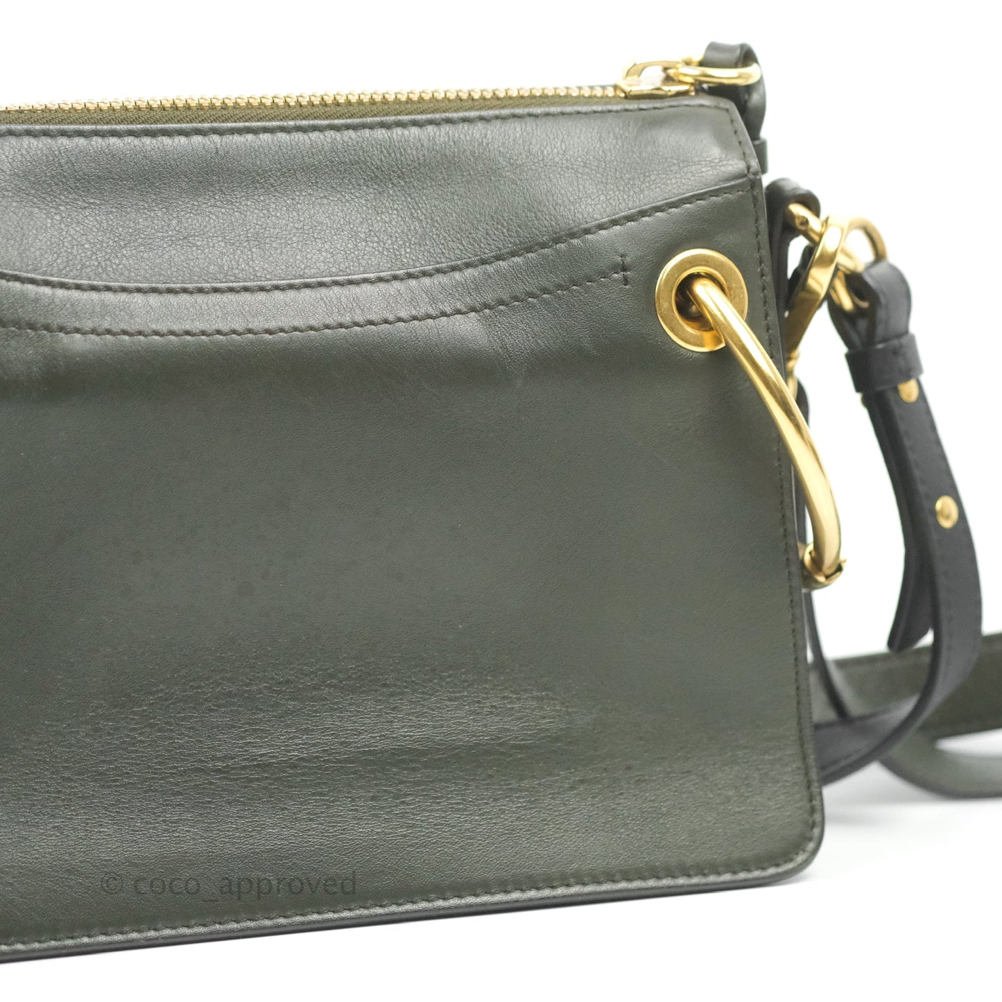 Chloe Small Roy Bag Army Green Calfskin Gold Hardware