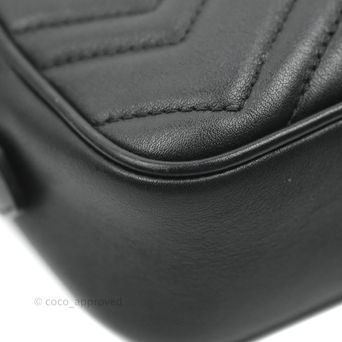 Gucci Mini Matelasse GG Marmont Camera Bag Black Calfskin Gold Hardware