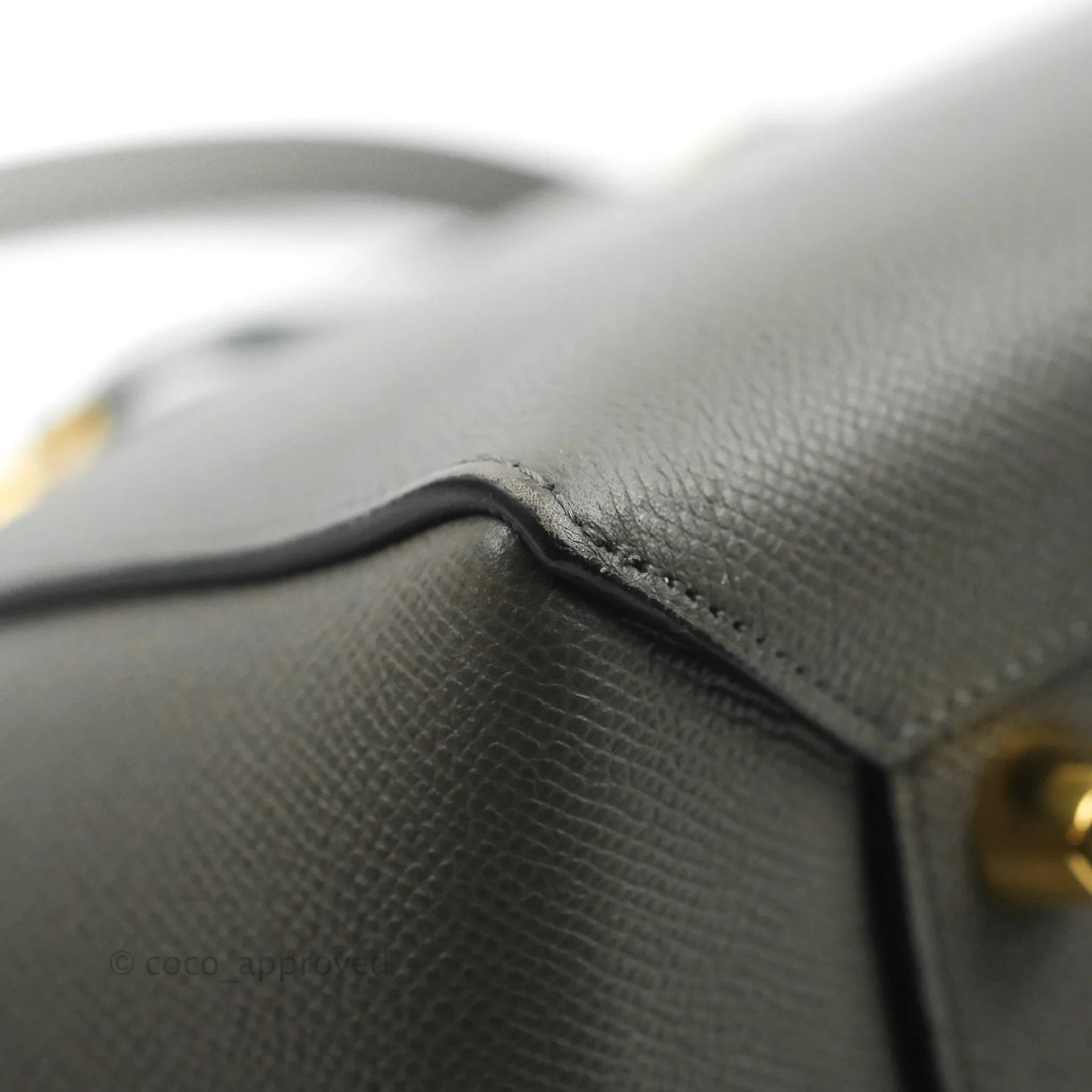 Celine Mini Belt Bag Grey Grained Calfskin Gold Hardware
