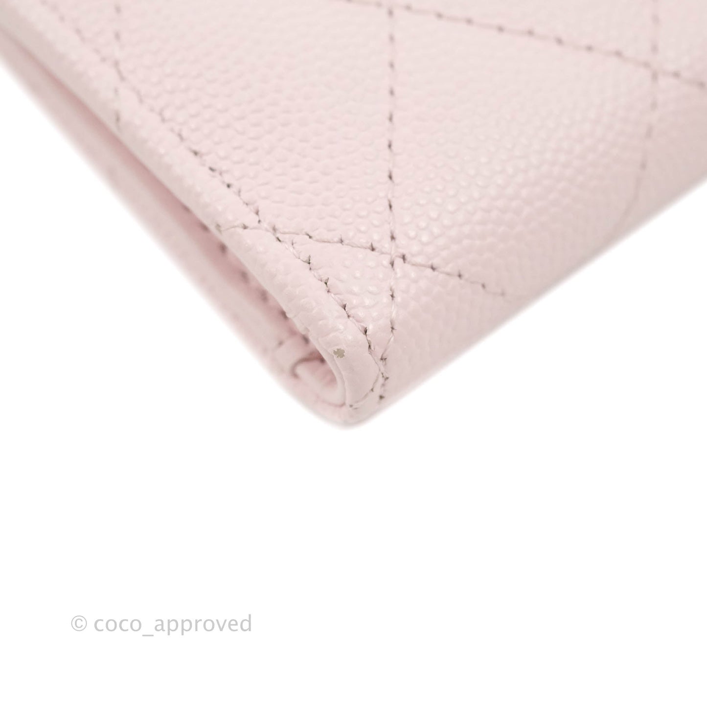 Chanel Folded Double Zip Coin Case Card Pink Caviar Gold Hardware