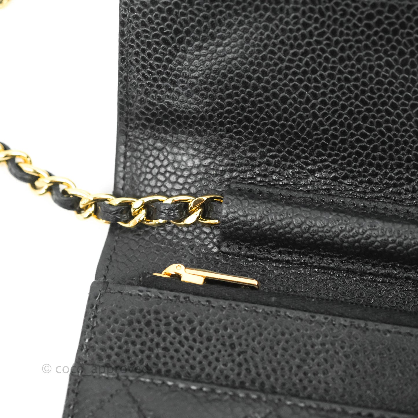 Chanel Quilted Classic WOC Black Caviar Gold Hardware