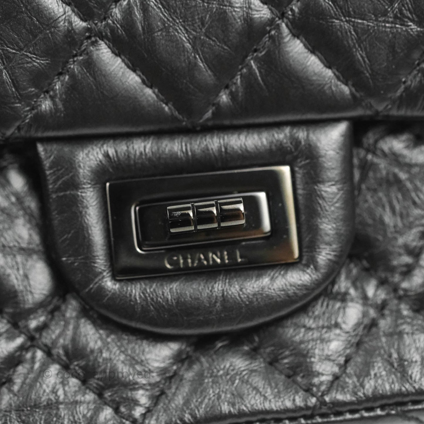 Chanel Mini Reissue 224 So Black Aged Calfskin Black Hardware