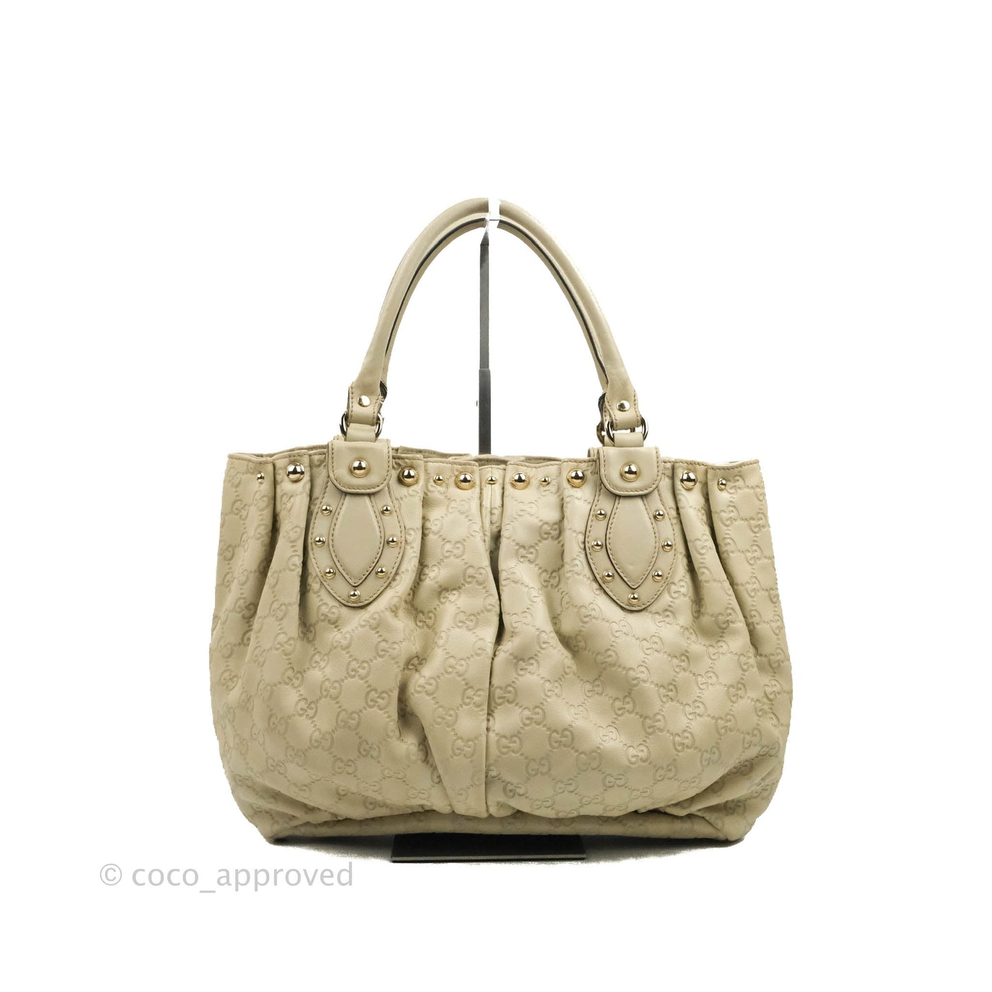 Gucci Medium Pelham Tote Studded Guccissima Leather