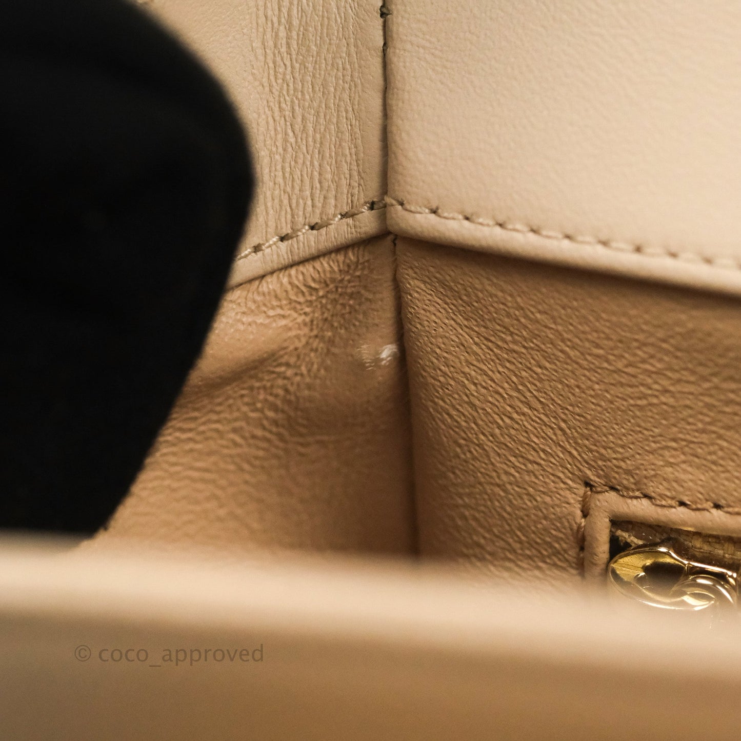 Chanel Quilted Medium Business Affinity Flap Light Beige Caviar Gold Hardware
