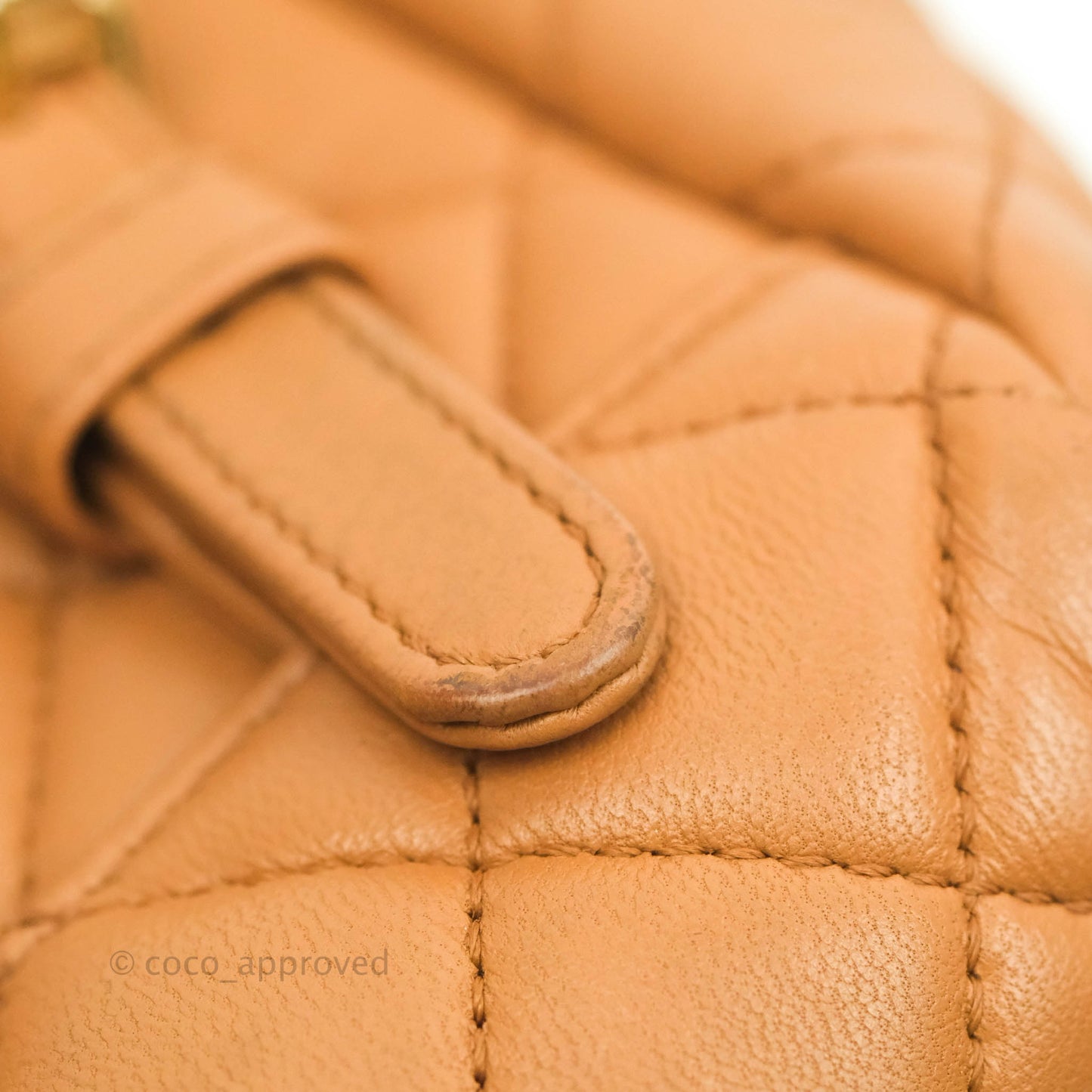 Chanel Quilted Small Urban Spirit Backpack Caramel Dark Beige Calfskin Gold Hardware