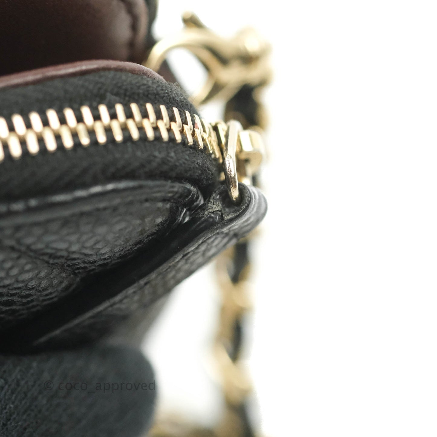 Chanel Quilted Clutch With Chain Black Caviar Gold Hardware
