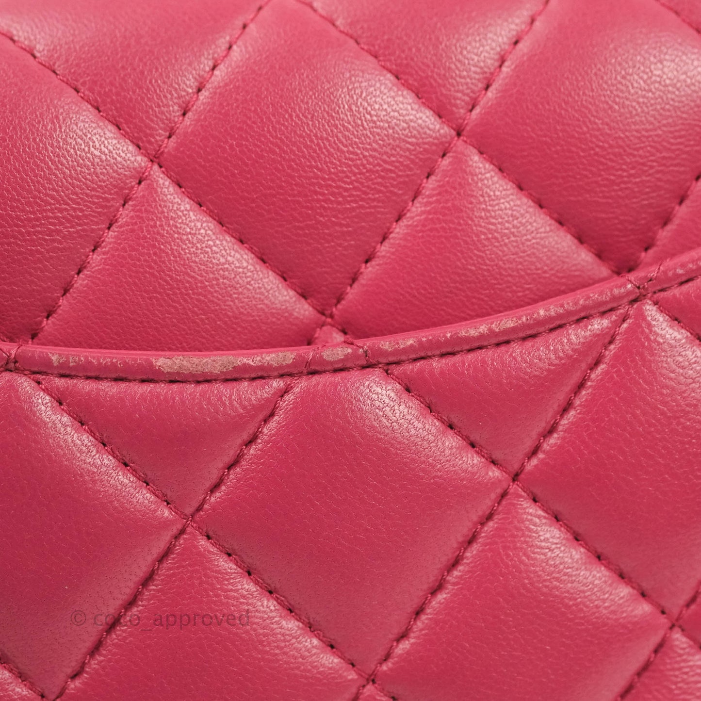 Chanel Quilted Mini Rectangular Flap Raspberry Pink Lambskin Silver Hardware