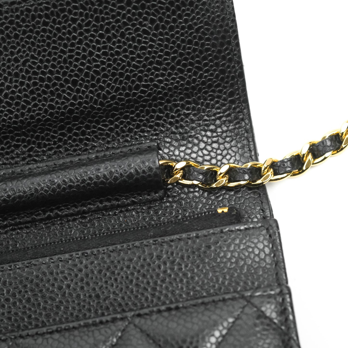 Chanel Quilted Classic WOC Black Caviar Gold Hardware