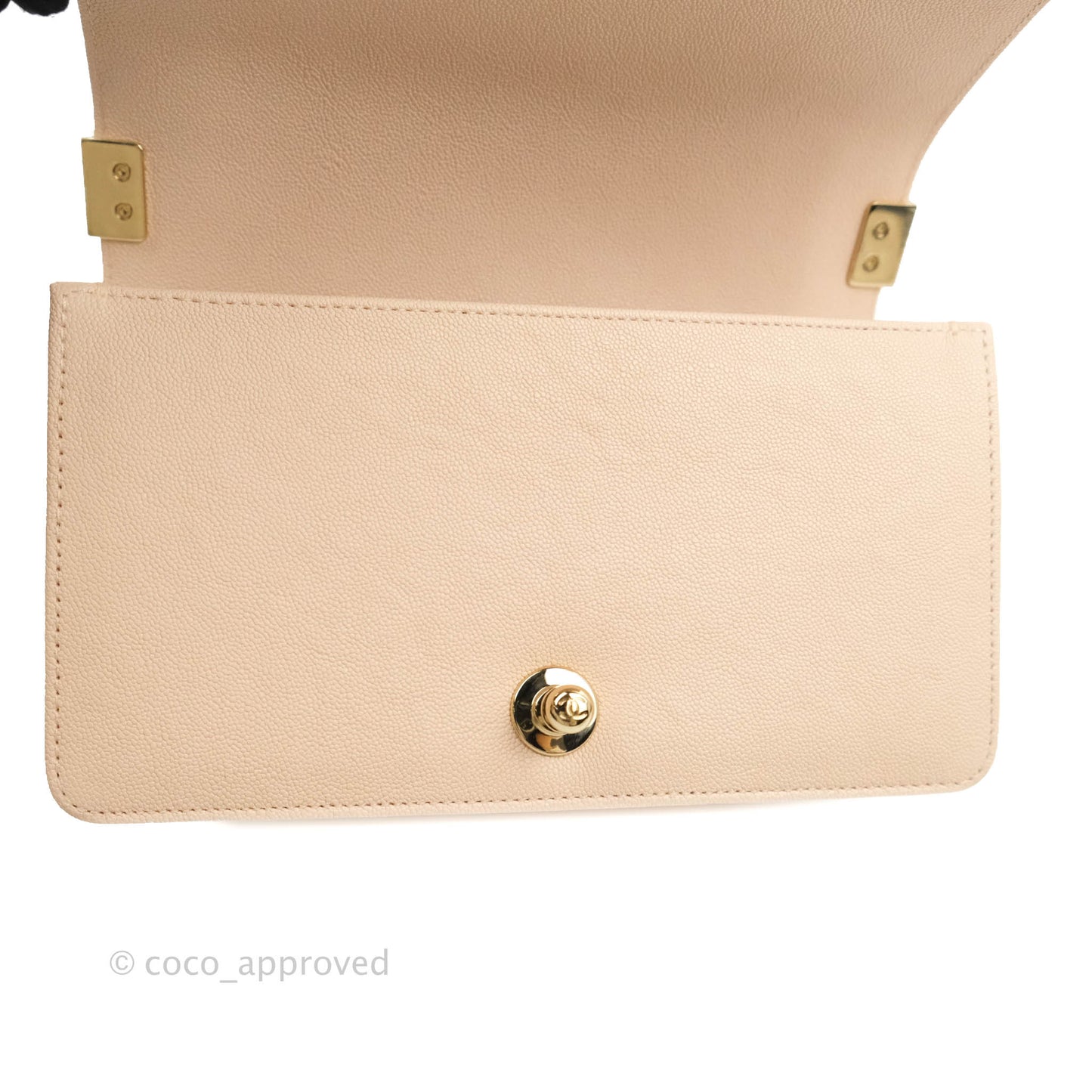 Chanel Small Boy Chevron Light Pink Caviar Gold Hardware